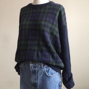 Vintage plaid sweater